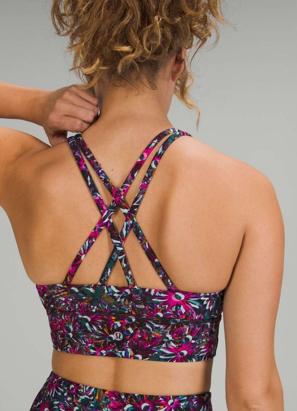 Lululemon Energy Longline Bra Medium Support, Floral Electric Multi Size 4 NWT